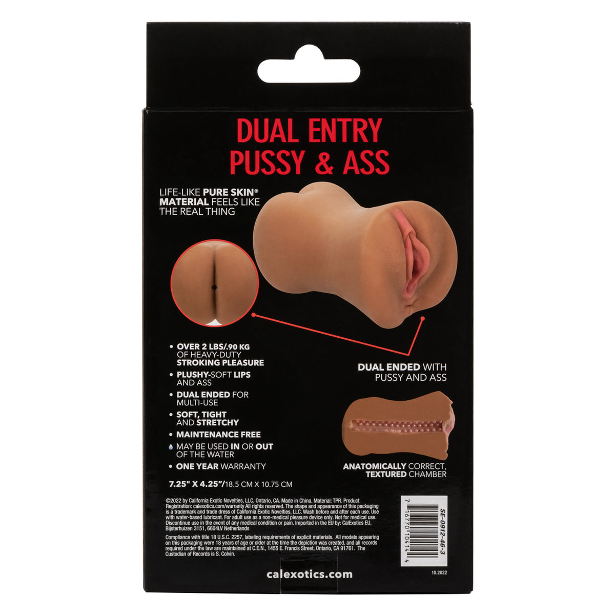 STROKE IT DUAL ENTRY PUSSY & ASS BROWN - SE091246