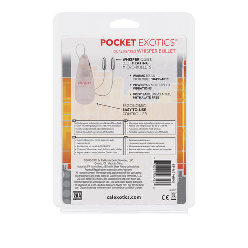 POCKET EXOTIC DUAL HEATED WHISPER BULLET - SE110105