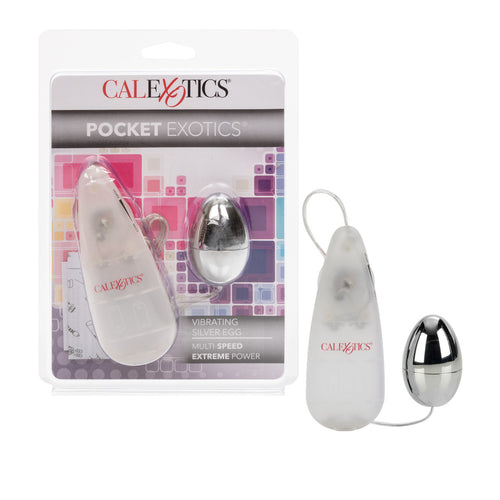 POCKET EXOTICS VIBRATING SILVER EGG - SE110305