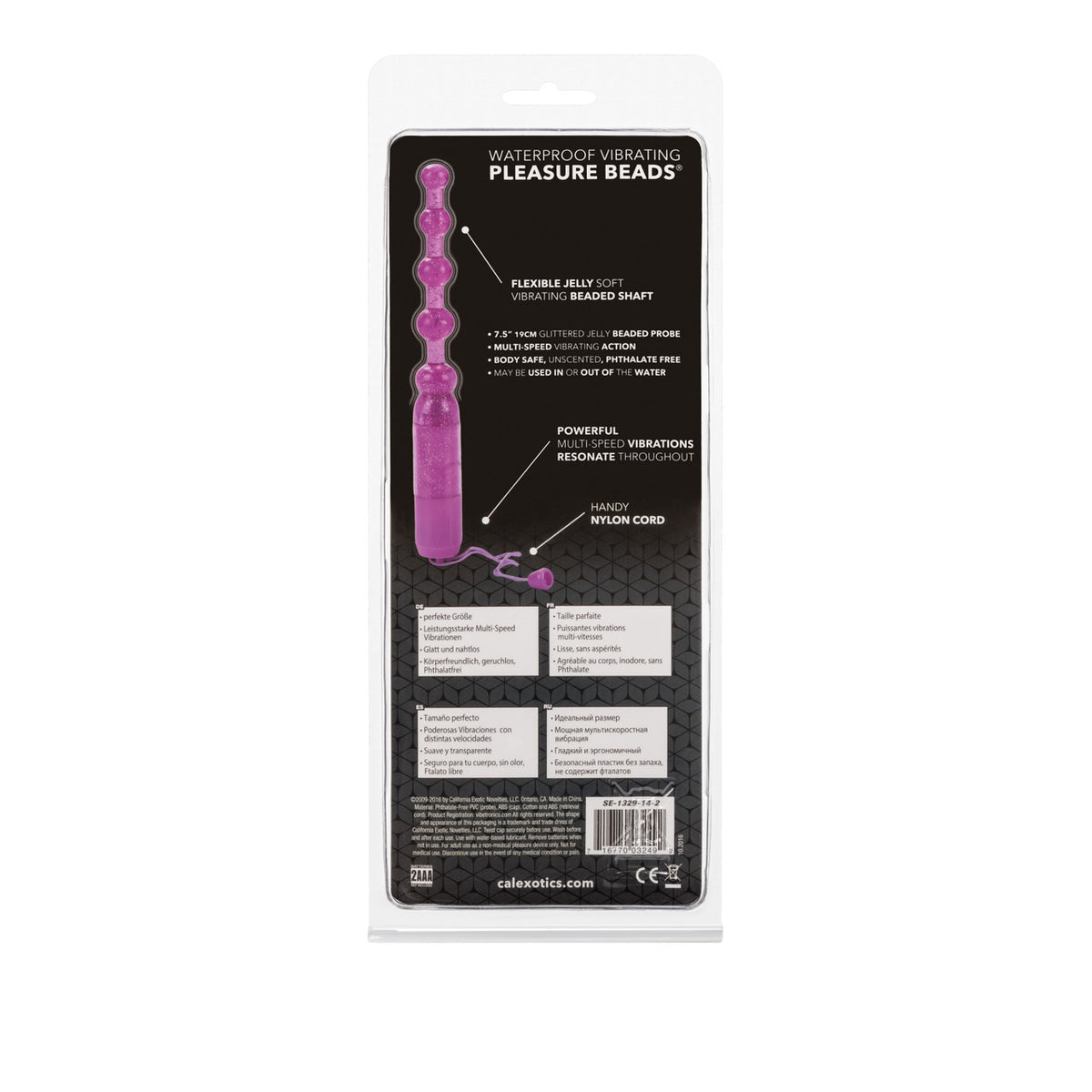 PLEASURE BEADS VIB. W/P PURPLE - SE132914