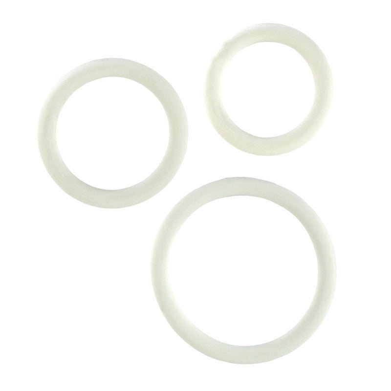 RUBBER RING WHITE 3PC SET - SE140709