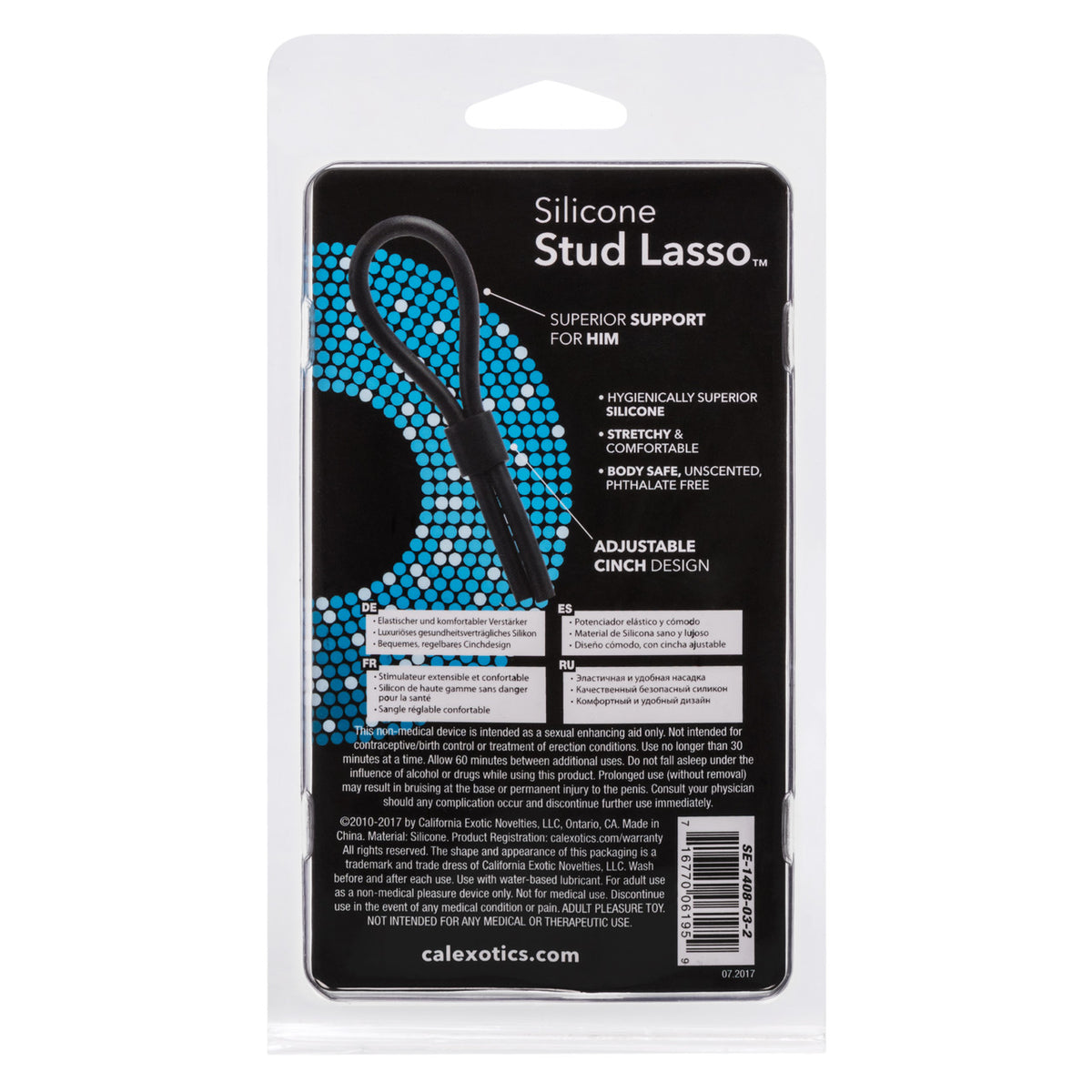 SILICONE STUD LASSO BLACK - SE140803