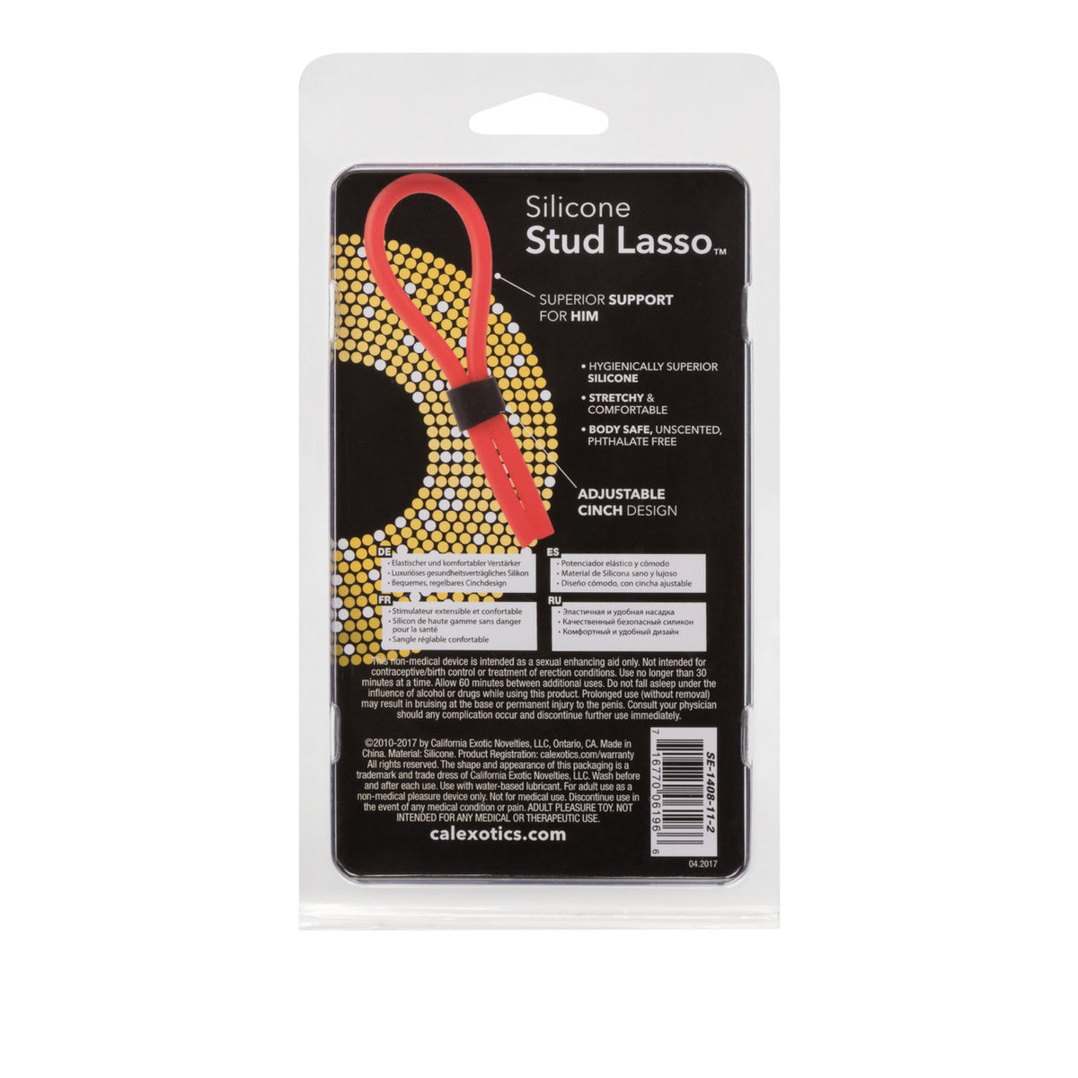 SILICONE STUD LASSO RED - SE140811