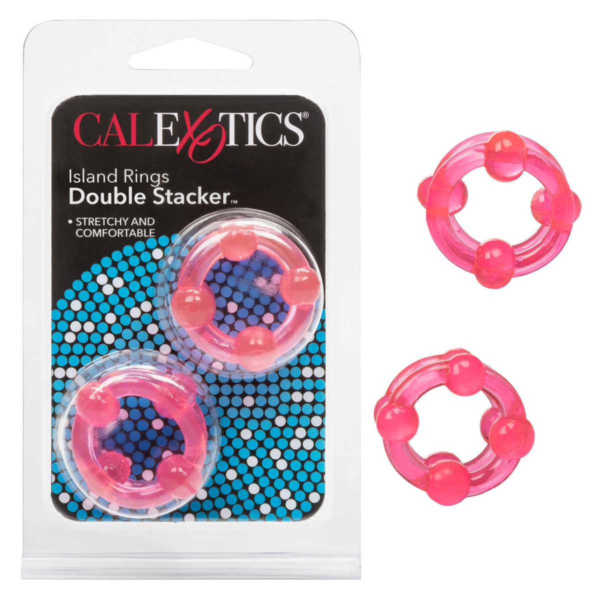 ISLAND RINGS DOUBLE STACKERS- PINK - SE143704