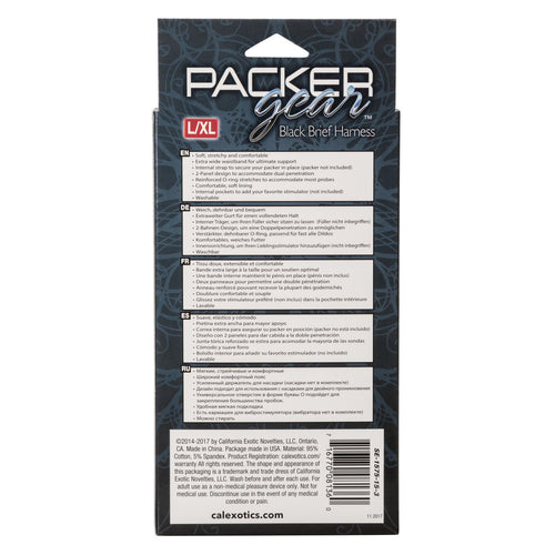PACKER GEAR BLACK BRIEF HARNESS L/XL - SE157515