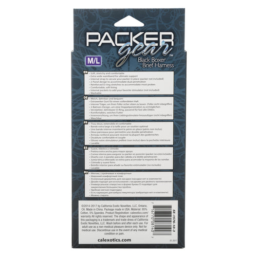 PACKER GEAR BLACK BOXER HARNESS M/L - SE157610