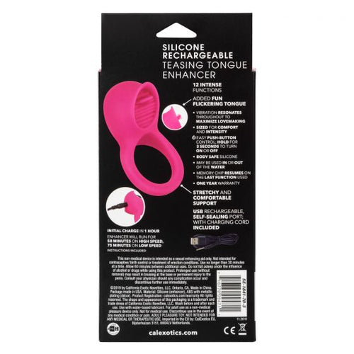 SILICONE RECHARGEABLE TEASING TONGUE ENHANCER - SE184170