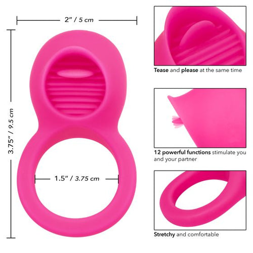 SILICONE RECHARGEABLE TEASING TONGUE ENHANCER - SE184170