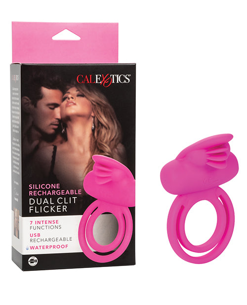 RECHARGEABLE DUAL CLIT FLICKER ENHANCER - SE184310