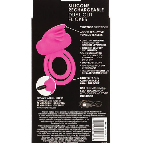 RECHARGEABLE DUAL CLIT FLICKER ENHANCER - SE184310