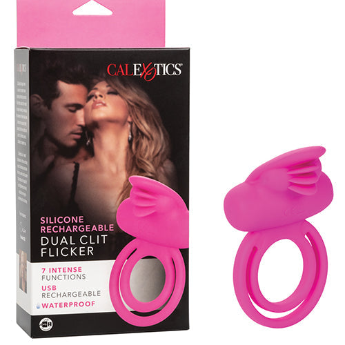 RECHARGEABLE DUAL CLIT FLICKER ENHANCER - SE184310