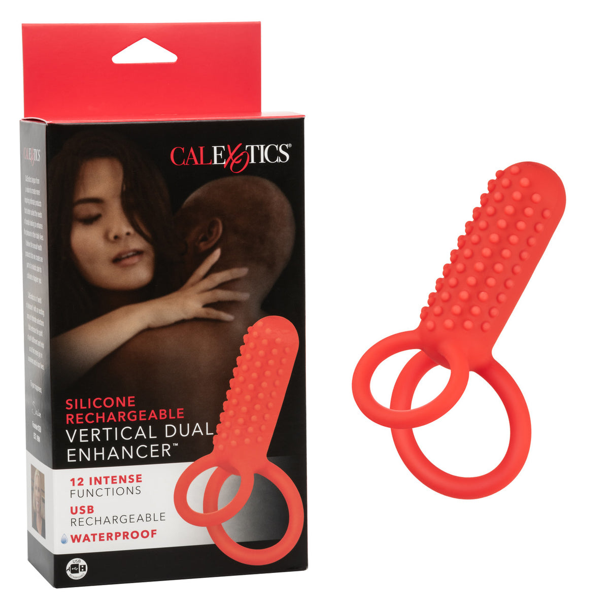 SILICONE RECHARGEABLE VERTICAL DUAL ENHANCER - SE184340