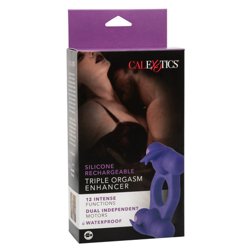 SILICONE RECHARGEABLE TRIPLE ORGASM ENHANCER - SE184350