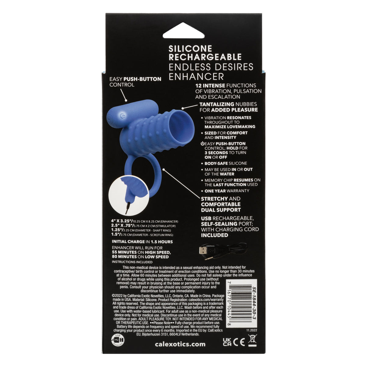 SILICONE RECHARGEABLE ENDLESS DESIRES ENHANCER - SE184430