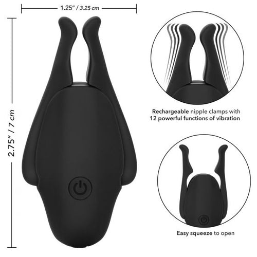 NIPPLE PLAY RECHARGEABLE NIPPLETTES BLACK - SE258950