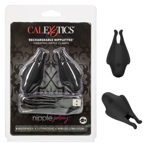 NIPPLE PLAY RECHARGEABLE NIPPLETTES BLACK - SE258950