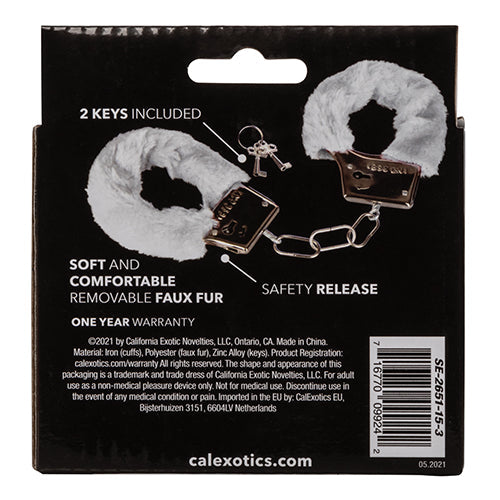 PLAYFUL FURRY CUFFS WHITE - SE265115