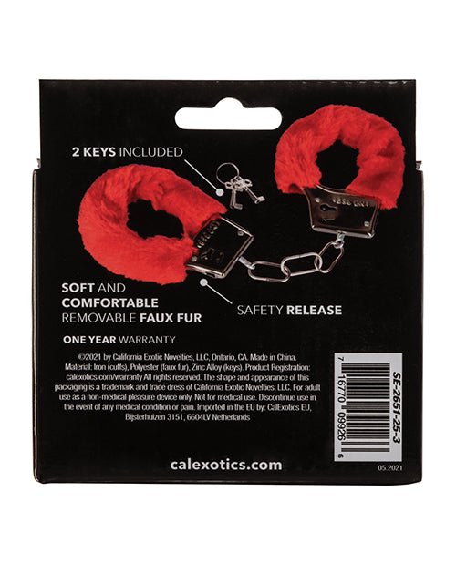 PLAYFUL FURRY CUFFS RED - SE265125