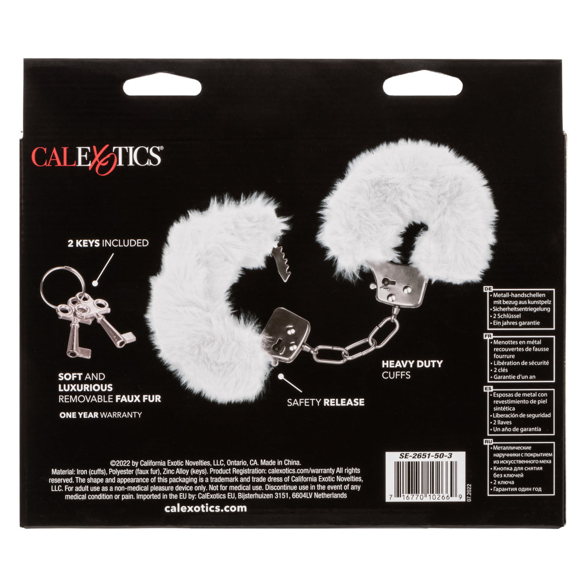 ULTRA FLUFFY FURRY CUFFS WHITE - SE265150
