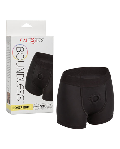BOUNDLESS BOXER BRIEF S/M HARNESS BLACK - SE270127