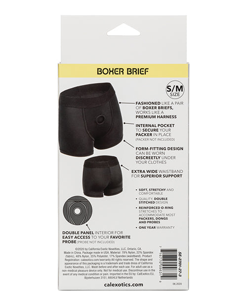 BOUNDLESS BOXER BRIEF S/M HARNESS BLACK - SE270127