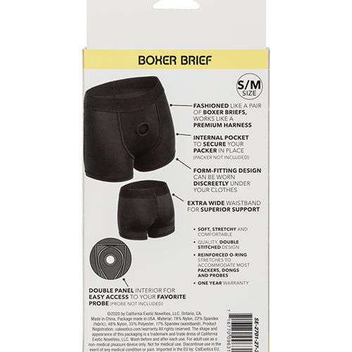 BOUNDLESS BOXER BRIEF S/M HARNESS BLACK - SE270127