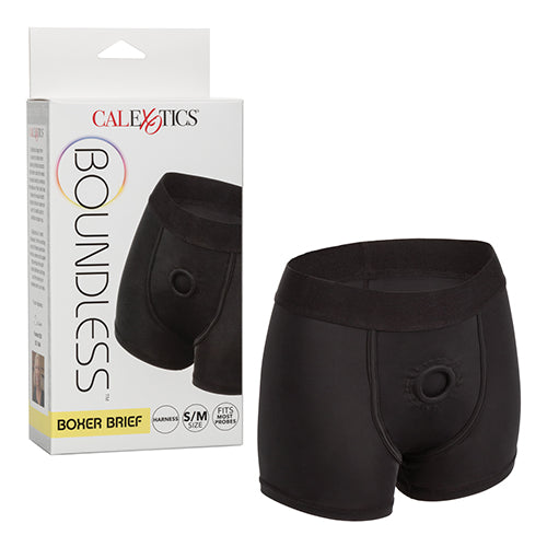BOUNDLESS BOXER BRIEF S/M HARNESS BLACK - SE270127