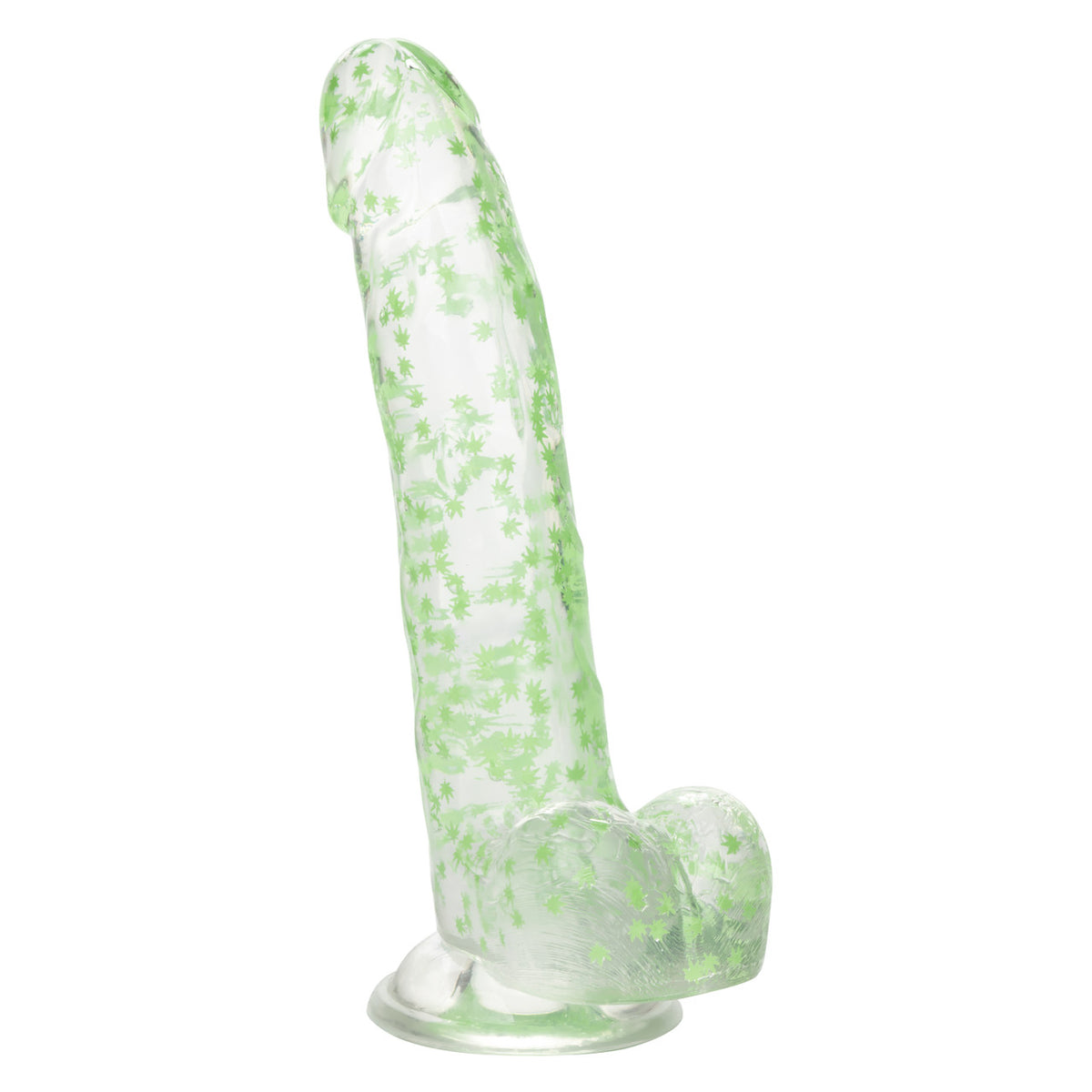 NAUGHTY BITS I LEAF DICK GLOW IN THE DARK WEED LEAF DILDO - SE441064
