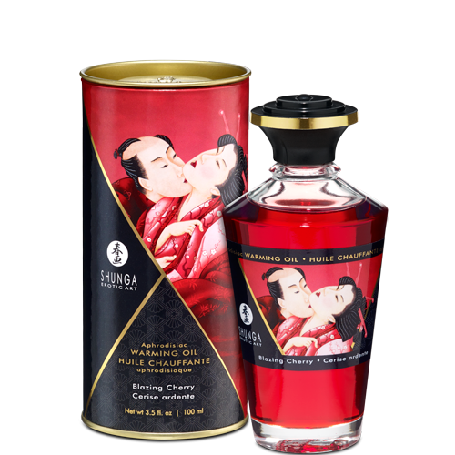 WARMING MASSAGE OIL BLAZING CHERRY 3.5 OZ - SH2200