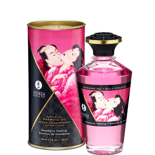 WARMING MASSAGE OIL RASPBERRY FEELING 3.5 OZ - SH2201