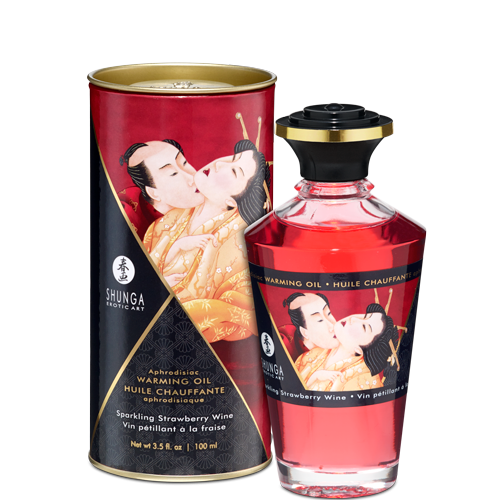 WARMING MASSAGE OIL SPARKLING STRAWBERRY WINE 3.5 OZ - SH2208