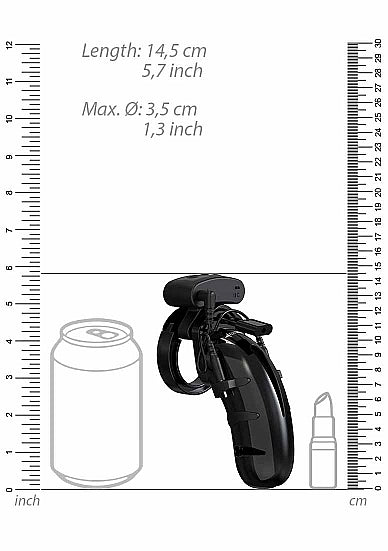 MANCAGE MODEL 22 CHASTITY 4.5 COCK CAGE - SHTMCG022BLK