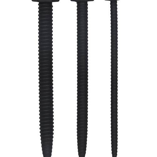 SILICONE SCREW PLUG SET URETHRAL SOUNDING BLACK - SHTOU433BLK