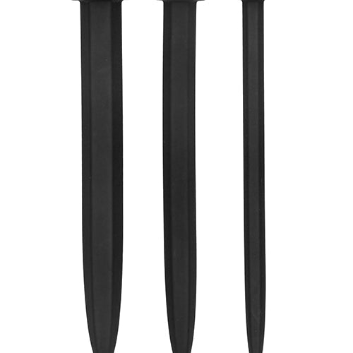 SILICONE RUGGED NAIL PLUG SET URETHRAL SOUNDING BLACK - SHTOU434BLK