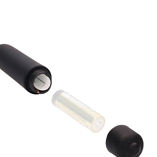 SILICONE VIBRATING BULLET PLUG EXTRA LONG URETHRAL SOUNDING BLACK - SHTOU440BLK