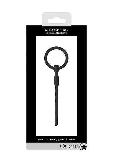 (D) OUCH! SILICONE PENIS PLUG IN/ 7MM - SHTOU595