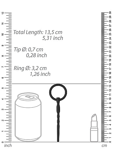 (D) OUCH! SILICONE PENIS PLUG IN/ 7MM - SHTOU595