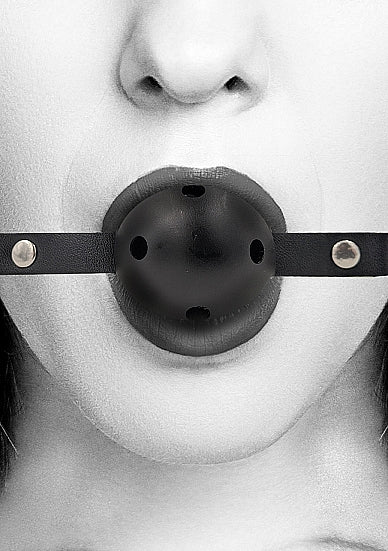 B&W BREATHABLE BALL GAG BLACK - SHTOU673BLK