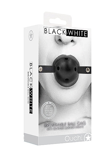 B&W BREATHABLE BALL GAG BLACK - SHTOU673BLK