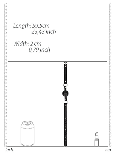 B&W BREATHABLE BALL GAG BLACK - SHTOU673BLK