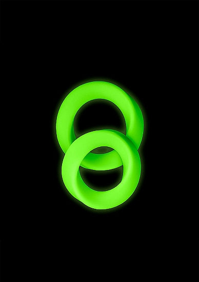 GLOW 2PCS COCK RING SET GLOW IN THE DARK - SHTOU730GLO