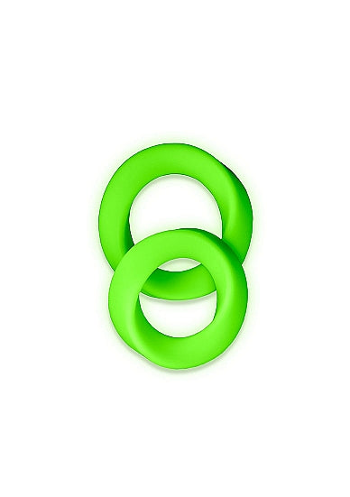 GLOW 2PCS COCK RING SET GLOW IN THE DARK - SHTOU730GLO