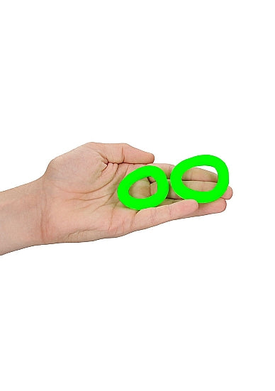 GLOW 2PCS COCK RING SET GLOW IN THE DARK - SHTOU730GLO