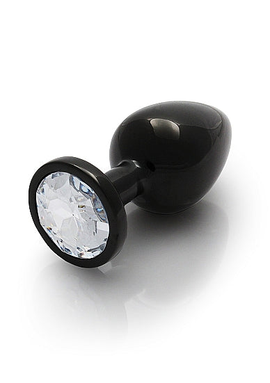 ROUND GEM BUTT PLUG MEDIUM GUNMETAL DIAMOND - SHTOU809GUN