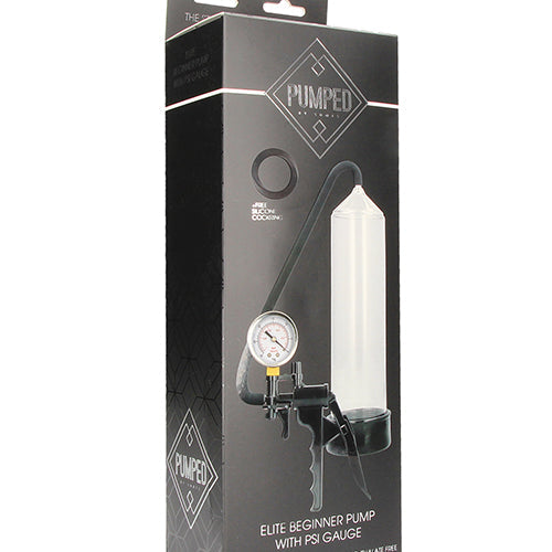 PUMPED ELITE BEGINNER PUMP W/ PSI GAUGE TRANSPARENT - SHTPMP045TRA