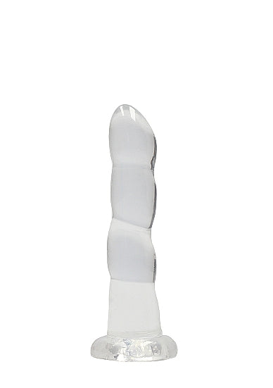 REALROCK NON REALISTIC DILDO W SUCTION CUP 7IN TRANSPARENT - SHTREA110TRA