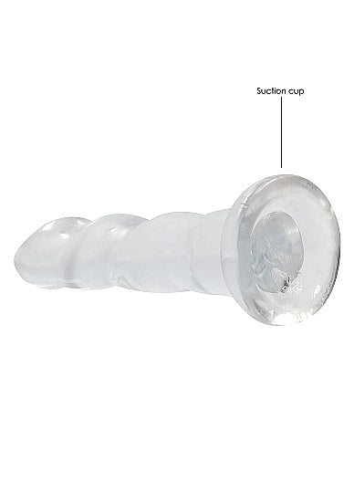 REALROCK NON REALISTIC DILDO W SUCTION CUP 7IN TRANSPARENT - SHTREA110TRA