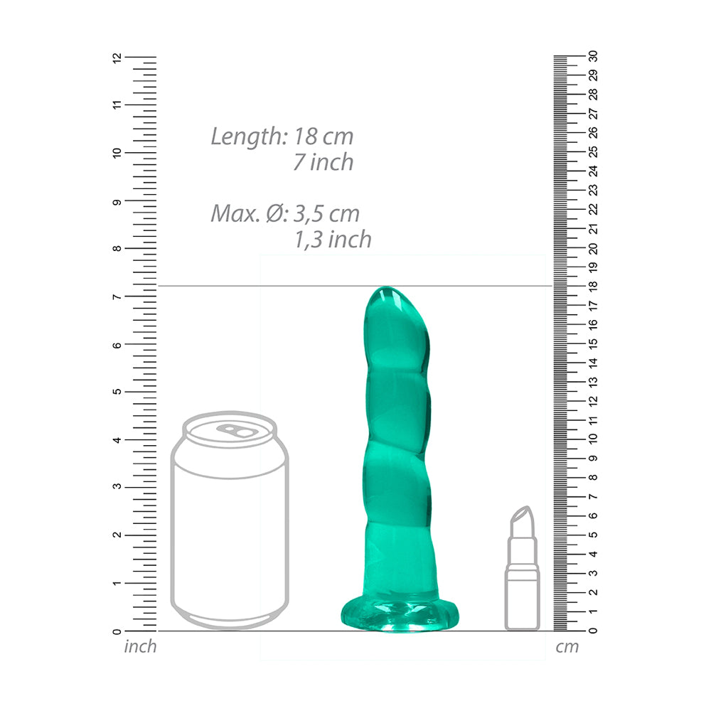 REALROCK NON-REALISTIC 7IN DILDO TURQUOISE - SHTREA110TUR