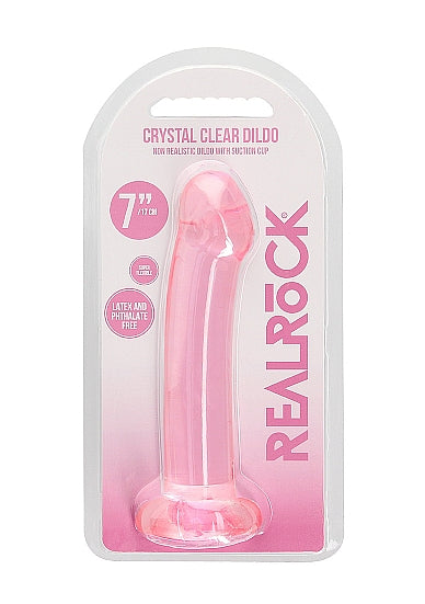 REALROCK NON REALISTIC DILDO W SUCTION CUP 6.7IN PINK - SHTREA111PNK