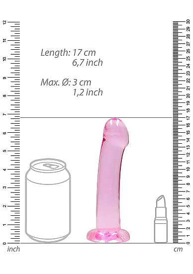 REALROCK NON REALISTIC DILDO W SUCTION CUP 6.7IN PINK - SHTREA111PNK